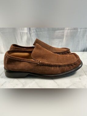 Alfani “Vero Cucio” Italian Brown Suede Slip-On Loafers Size 8.5